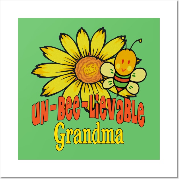 Unbelievable Grandma Sunflowers and Bees Wall Art by FabulouslyFestive